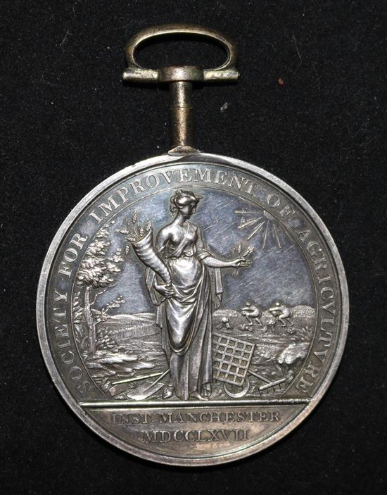 An 1813 silver agricultural medal